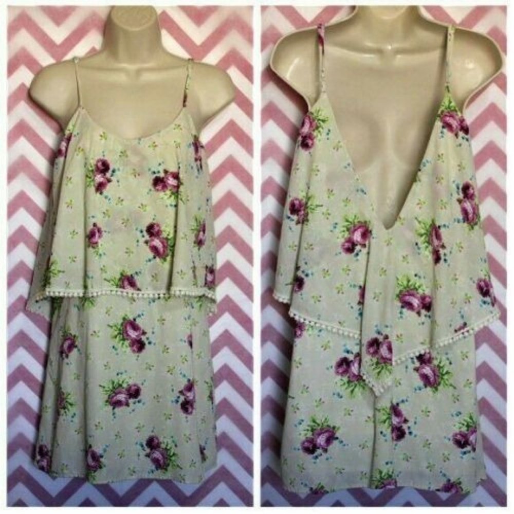 Pretty Floral Tunic Dress Size S